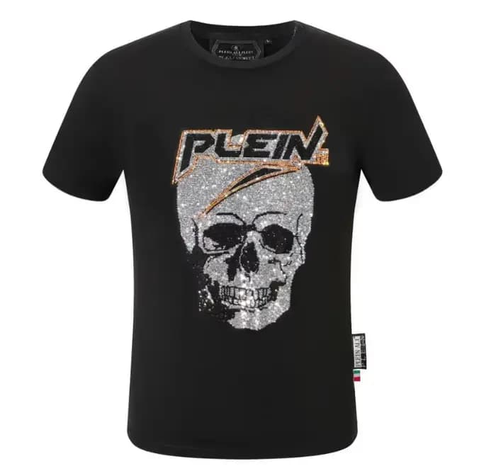 Marque lettre strass ali Plein marque haut T-shirt mode col rond