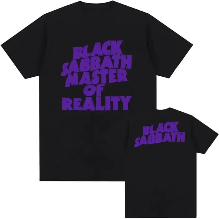 Black Sabbath Master of Reality T-shirt Summer Cotton Short Sleeve Tshirts Grunge Rock Band Fashion T Shirt Men Women Clothing