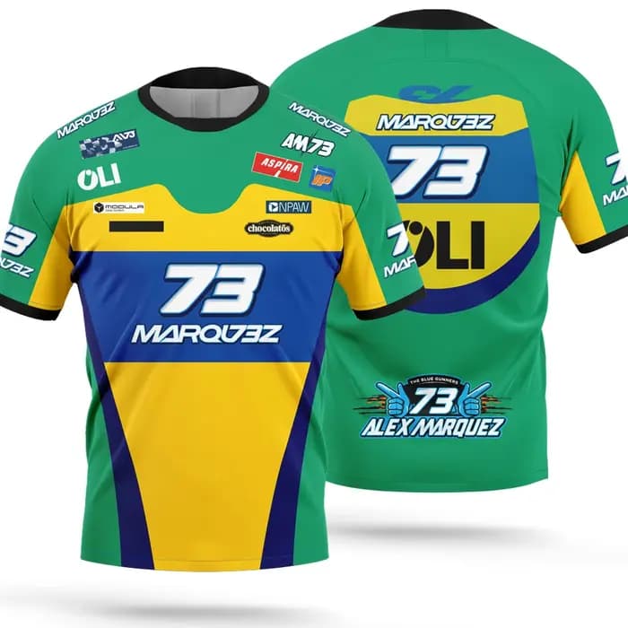 T-shirt pour hommes Alex Marquez 73 Driver Fans