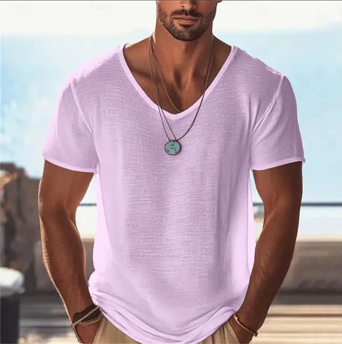 Vêtements pour hommes, t-shirt à manches courtes uni simple