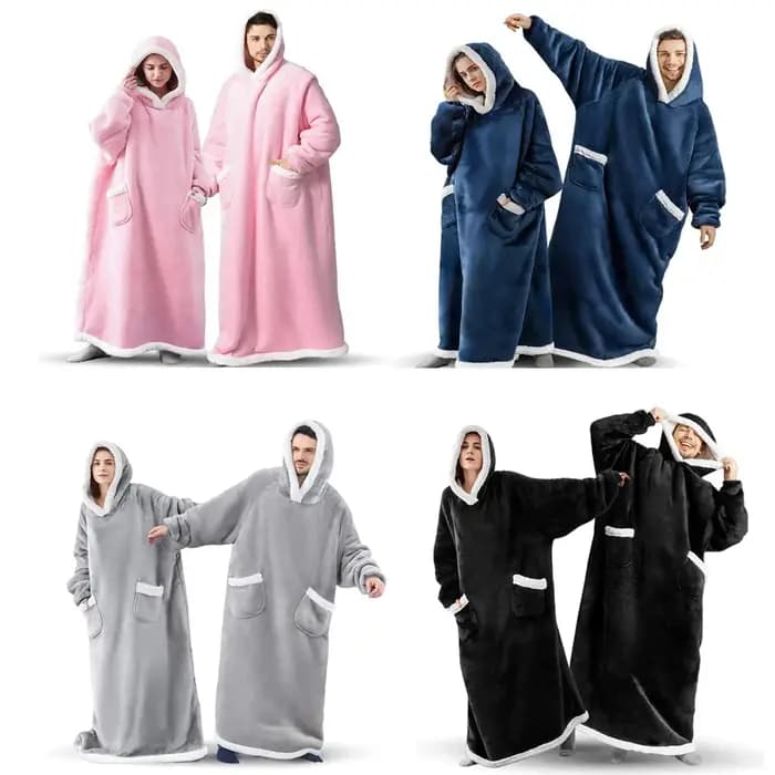 Pull-over en polaire d'agneau à capuche pour l'hiver