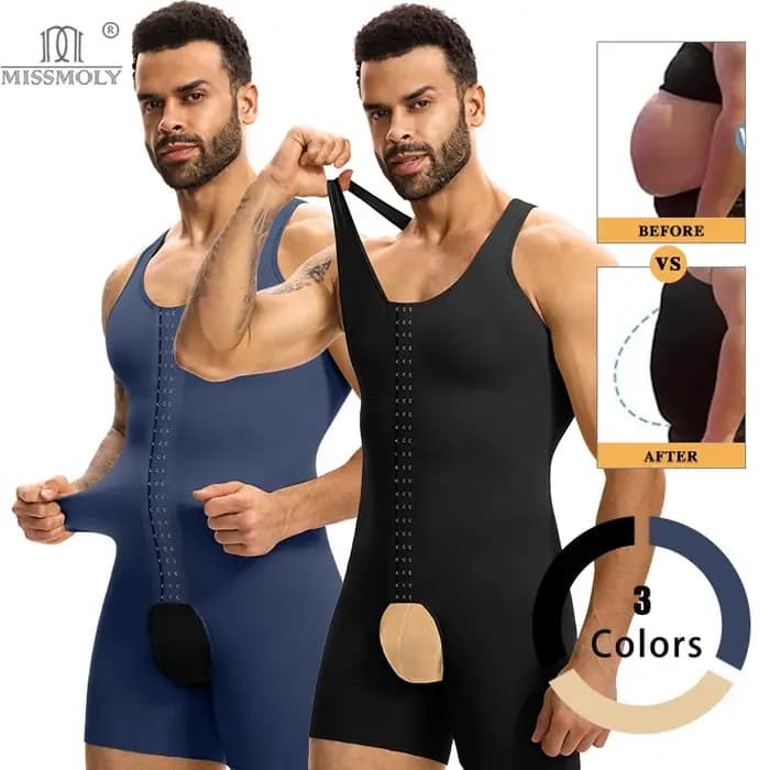 Miss Moly Men Body sculptant à entrejambe ouvert