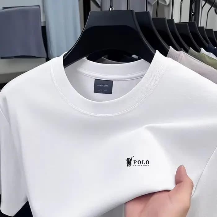 T-shirt à manches courtes et col rond pour hommes, nouveau style d'été, respirant, à la mode, décont