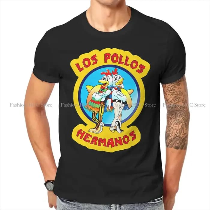 T-shirt en pur coton imprimé Los Pollos Hermanos pour homme