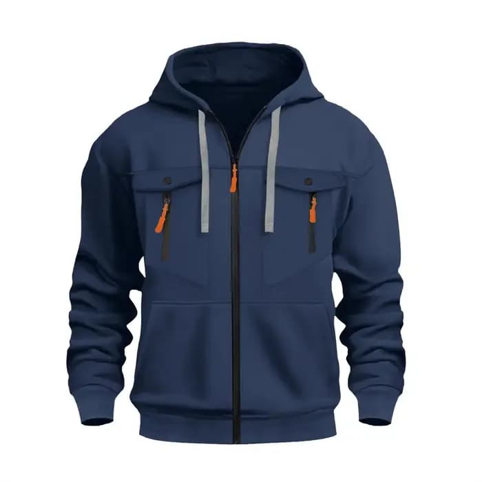 Sweat à capuche zippé décontracté pour homme 2026 – Style urbain tendance