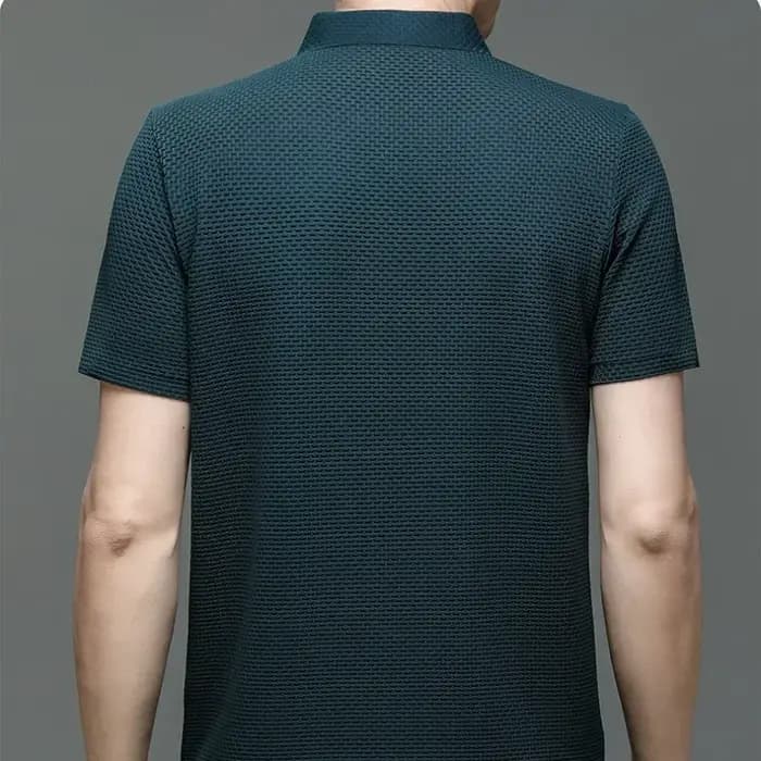Vêtements de marque été nouveau T-shirt à manches courtes pour hommes soie glacée POLO frais et respirant affaires décontracté haut absorbant la sueur