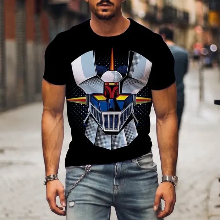 Mazinger Z impression 3D T-Shirts Anime Robot hommes femmes décontracté mode à manches courtes t-shirt surdimensionné