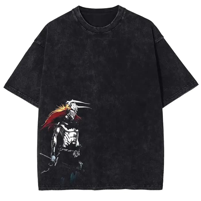 BLEACH Kurosaki Ichigo Manga T-shirt graphique pour hommes femmes vêtements Vintage lavé coton