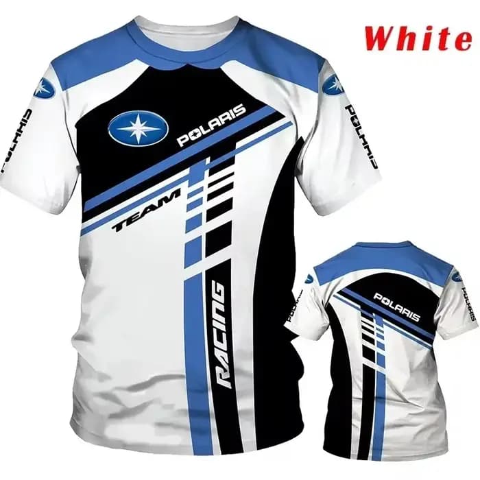 T-shirt à manches courtes avec logo POLARIS et imprimé crâne mécanique