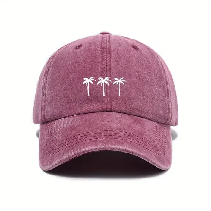 Trois casquettes de baseball imprimées cocotier pour hommes et femmes, voyage en plein air décontrac