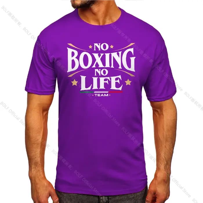 Pas de boxe pas de vie Gym imprimé Vintage hommes T-shirt Sport 100% coton classique t-shirts