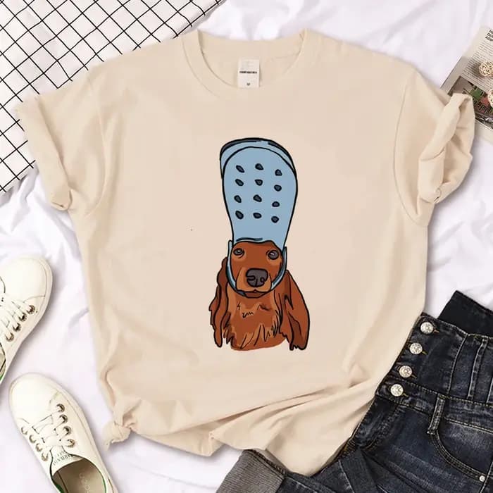 Teckel T-shirts femmes drôle t-shirt femme Streetwear vêtements décontracté hauts