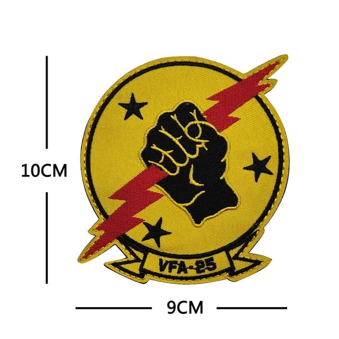 Vfa 25 Strike Fighter Squadron Poing de la flotte patchs VF-31fighting 31 armée militaire brodé Biker Applique
