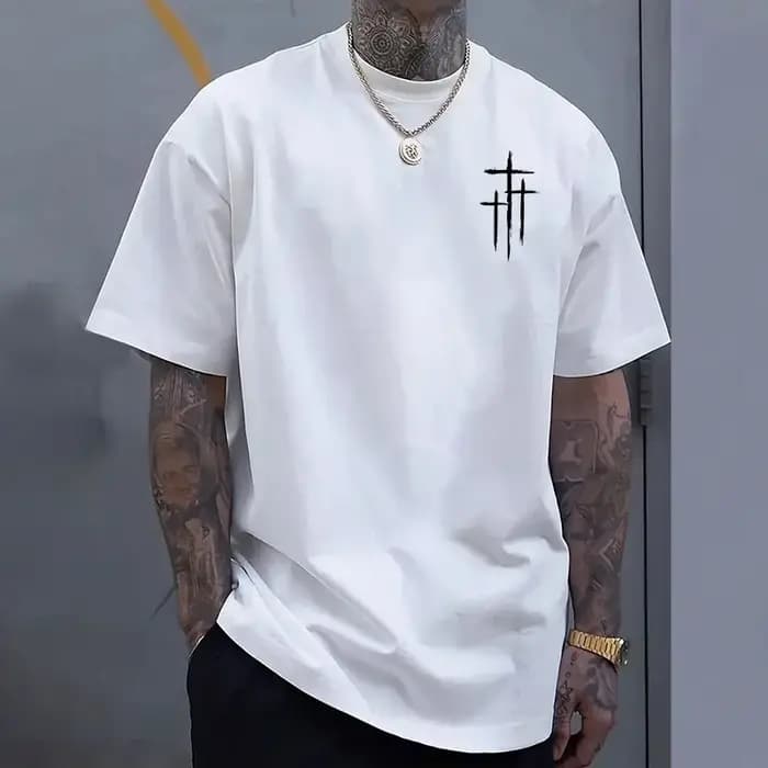T-shirt imprimé croisé pour homme