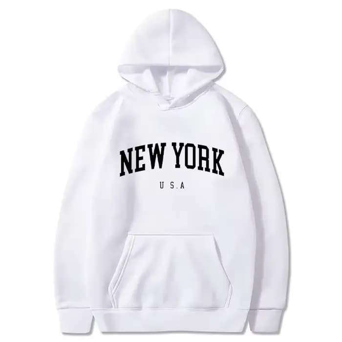 Sweat à capuche unisexe 2026 tendance avec motif imprimé lettres