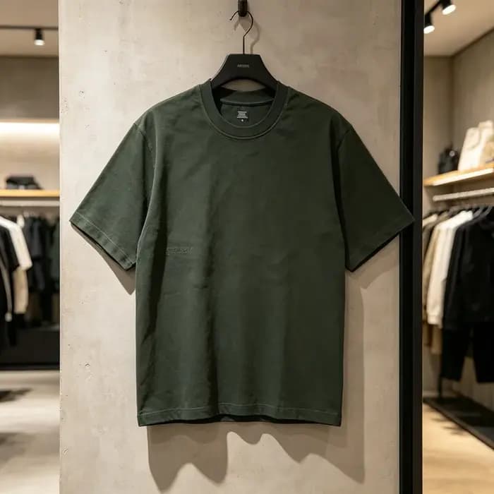 T-shirt ample à manches courtes avec étiquette brodée sur la poitrine NBHD