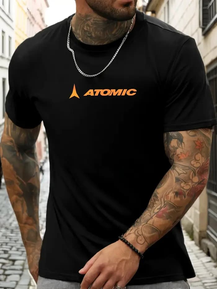T-Shirt col rond en coton doux au toucher pour hommes