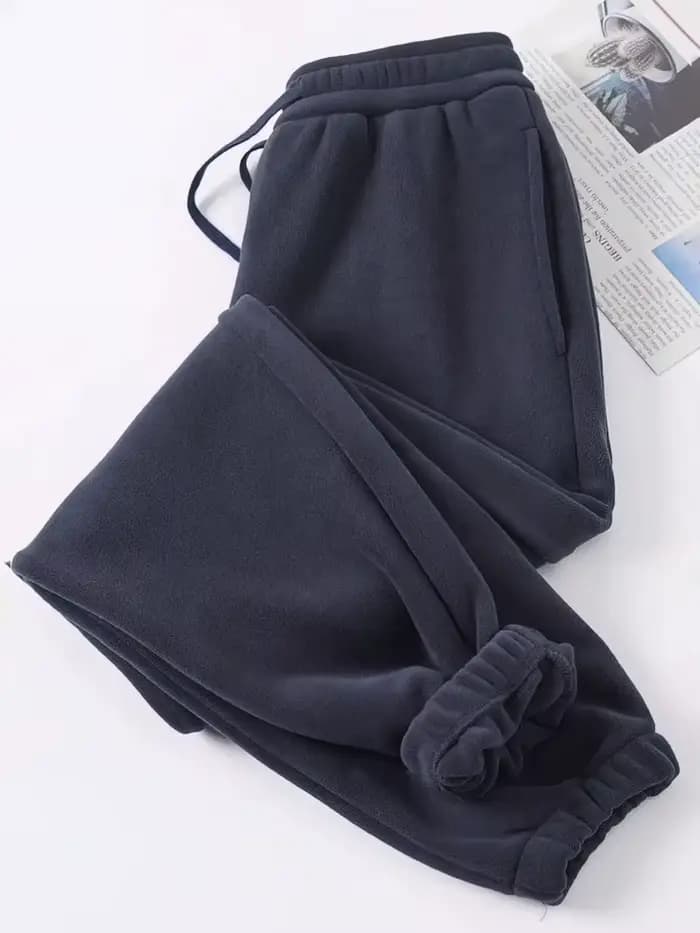 Hiver chaud polaire survêtement pantalon hommes épaissir automne Sport Jogging pantalons