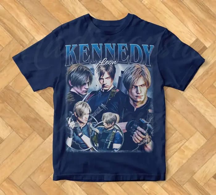 Limité Leon Kennedy T-Shirt Cadeau pour Femme Homme Coton Pesé