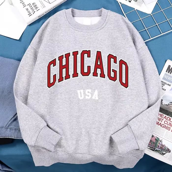Chicago Usa classique ville graphique vêtements sweat homme Harajuku