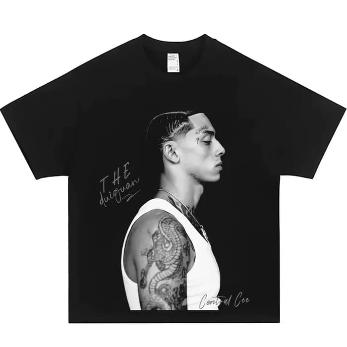 T-shirt graphique Central Cee été 2026 pour homme – Style minimaliste