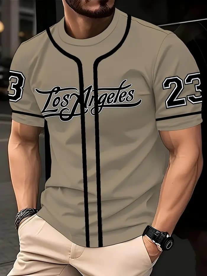 Nouveau T-shirt pour homme 3D numérique 23, imprimé numérique, sportif, décontracté, tendance, doux,
