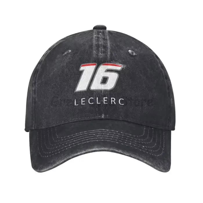 Casquette de baseball à imprimé graphique Charles Leclerc, casquette de camionneur en coton lavé rég