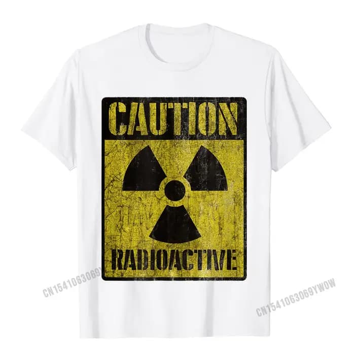 T-Shirt Imprimé en Coton pour Homme et Garçon, Vêtement Radioactif, Nouveau Design, Grunge