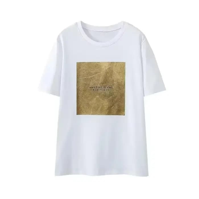 TRAFZR femmes T-shirts été 2025 Y2k Streetwear mode filles à manches courtes t-shirt col rond
