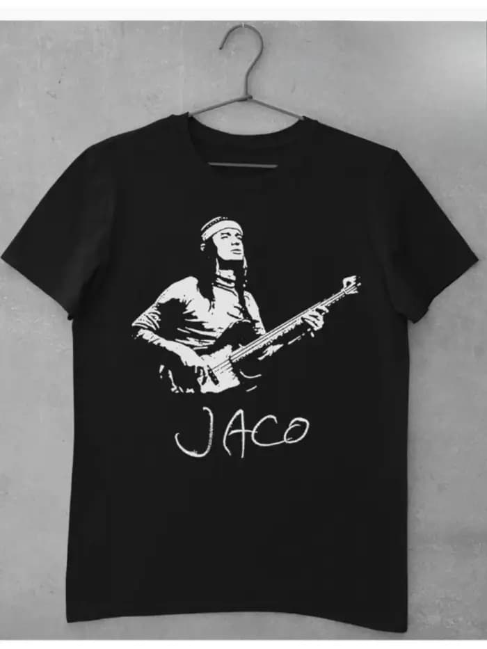 T-shirt Jaco Pastorius Jazz Bass pour hommes, coupe ample, t-shirt vintage à col rond, streetwear po
