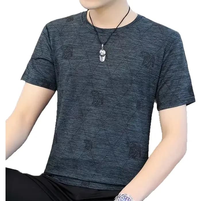 T-shirt à manches courtes en soie glacée pour homme