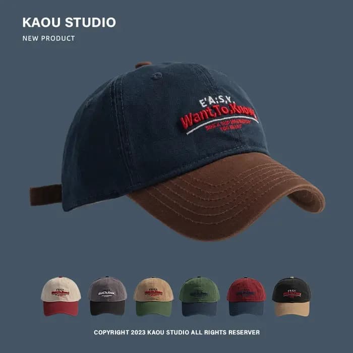 Casquette à visière brodée pour hommes