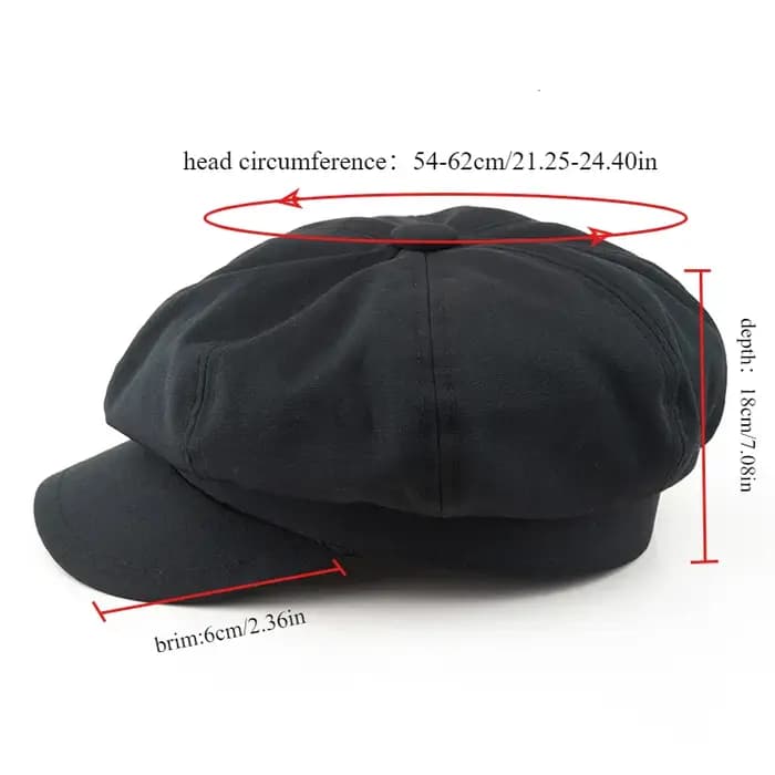 Casquette de journal en toile pour hommes