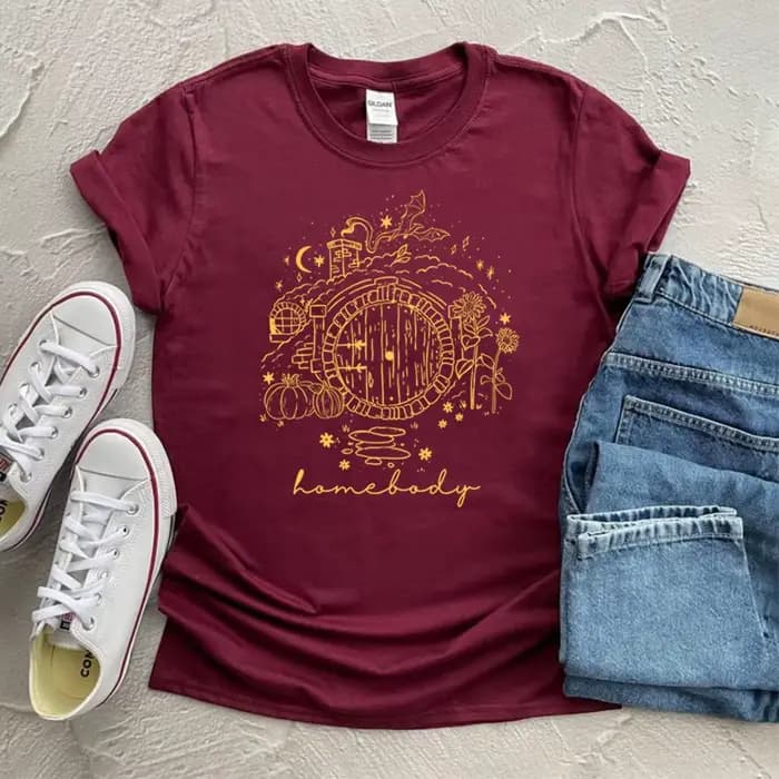 LOTR T-shirt Vintage Homebody chemise le magicien Shire chemises maison du deuxième petit déjeuner t-shirts à la mode à