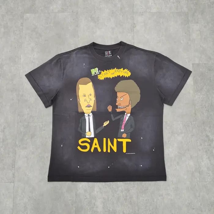 Yao mode Saint de Michael 25SS t-shirt décontracté hommes hauts vêtements surdimensionné Vintage ample Y2k graphiques
