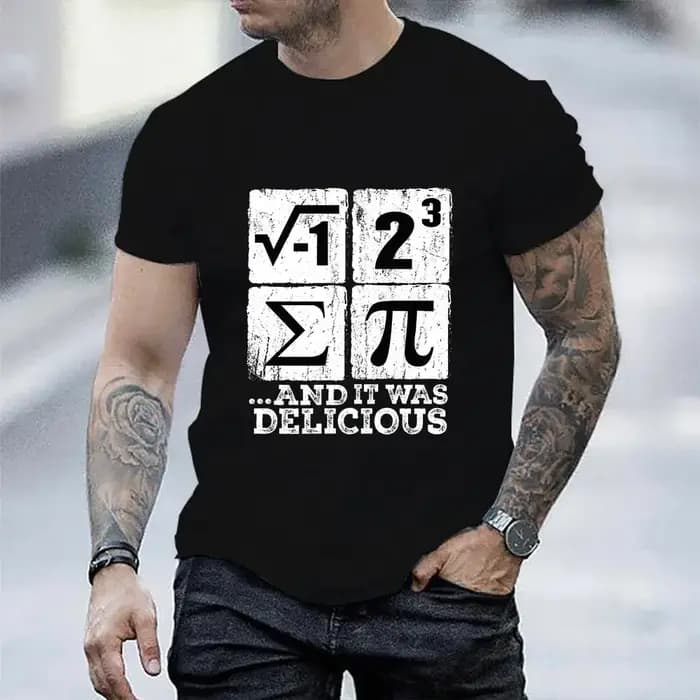 Hommes T-shirts été j'ai mangé certains Pi Design t-shirt drôle j'ai