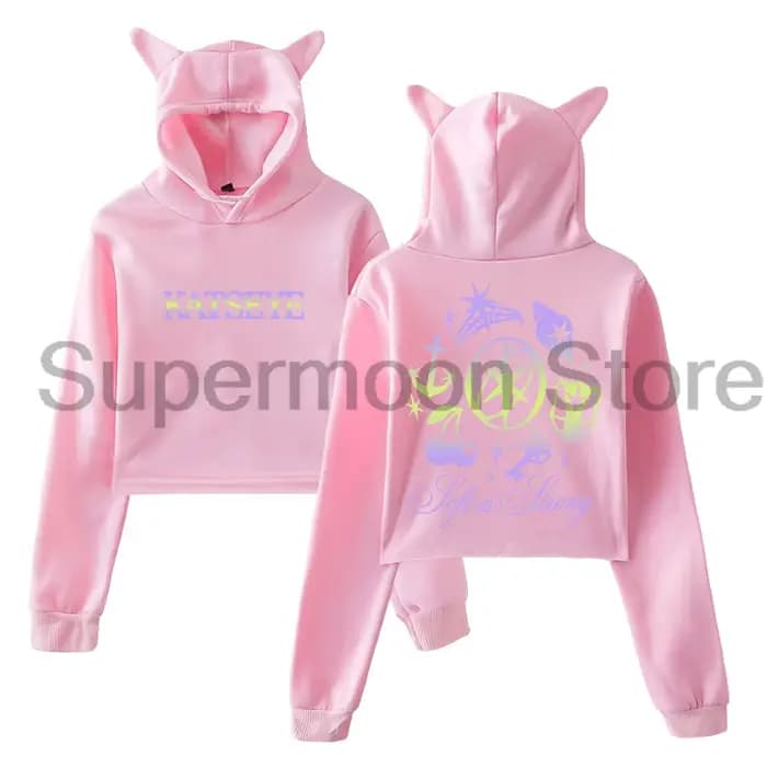 Kpop Katseye doux est fort sweat à capuche 2025 beau Chaos Tour oreilles de chat