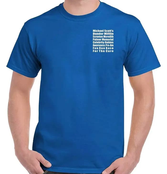 Sunfiz YF-T-shirt bleu avec poche imprimée au dos