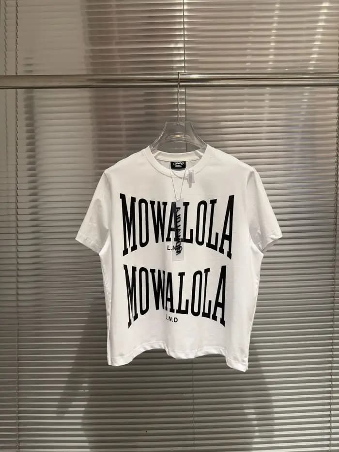 T-shirt blanc double épaisseur Mowalola - Coupe ajustée, style opium yvl, tendance pour hommes et fe