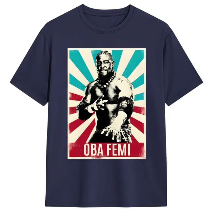 T-shirt vintage rétro Oba Femi pour hommes