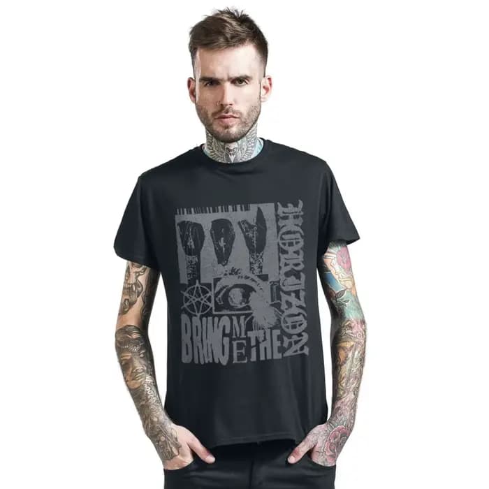 T-shirt en coton avec graphisme Bring Me The Horizon