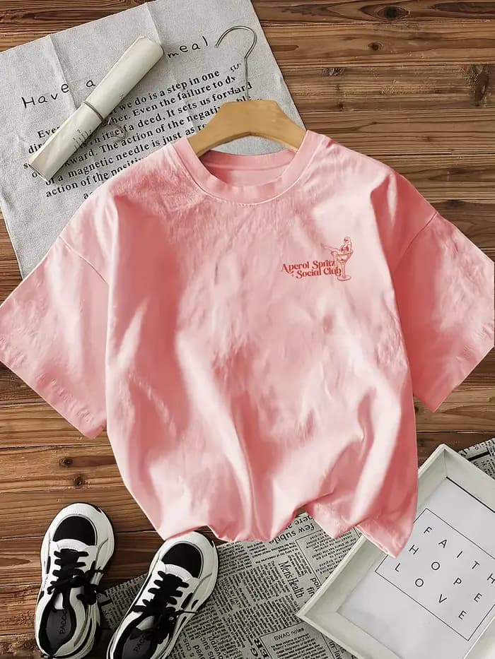 100 # T-Shirt graphique en coton pour femmes