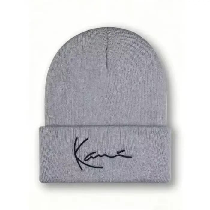 Karl Kani Chapeau tricoté brodé avec lettres rétro pour hommes et femmes