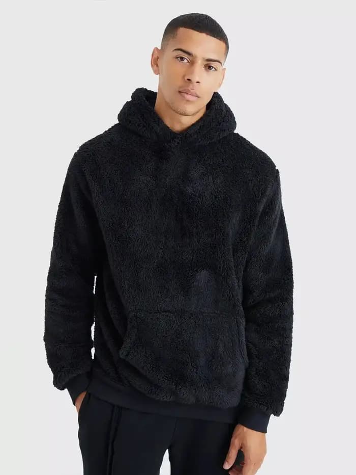 Sweats à capuche en velours double face pour hommes