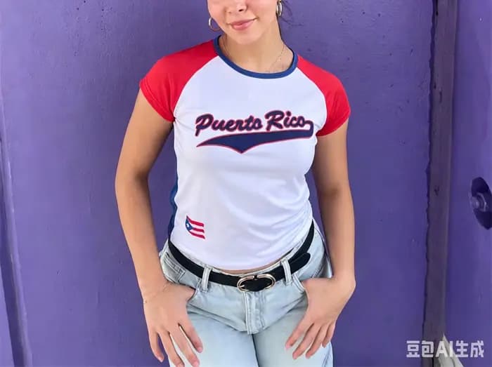 T-shirt imprimé 3D style Porto Rico
