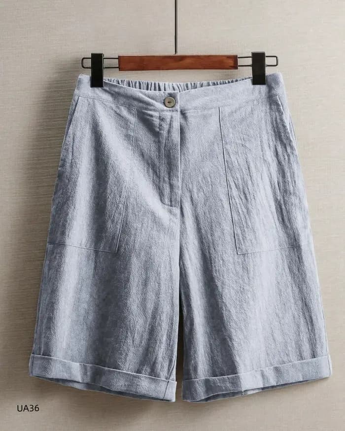 Shorts Bermuda en Lin pour Femme