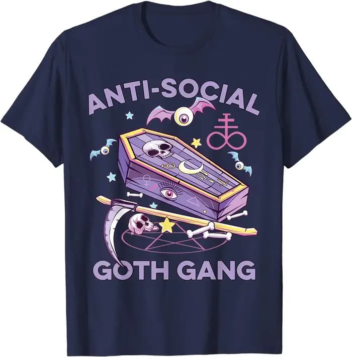 T-Shirt Goth Gang Pastel Anti-Social, Dermatesthétique auxGoth