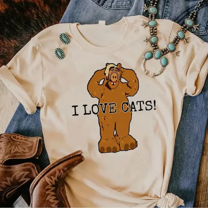T-shirt Alf Manga pour femmes, streetwear, vêtements de créateurs