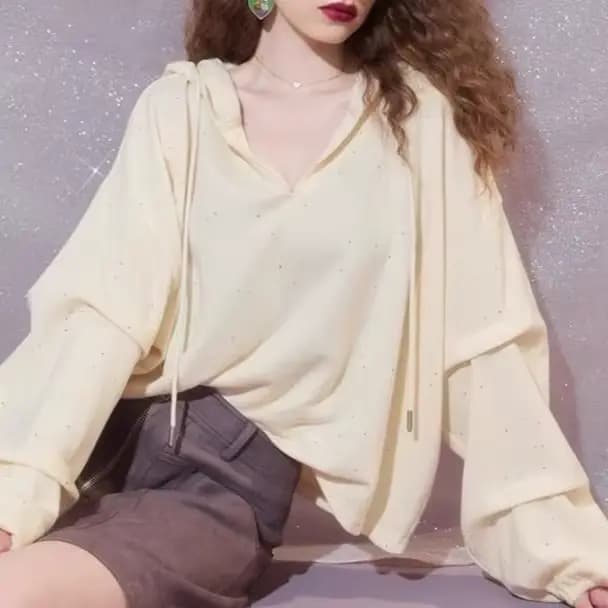 2025 Sweat à capuche à manches longues pour femme