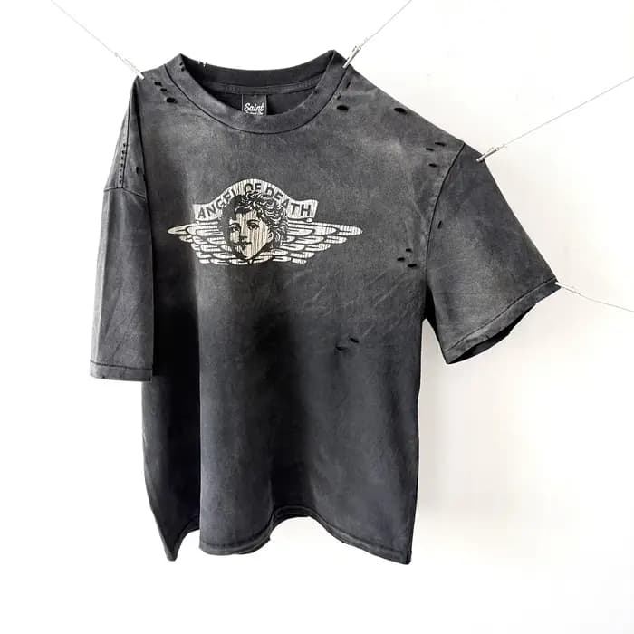 T-shirts imprimés Saint x Death Angel 2026ss pour femmes et hommes